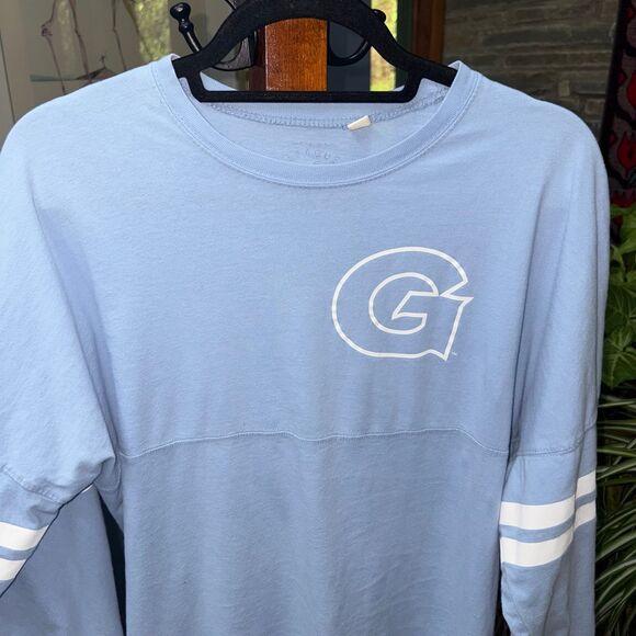 Women's Georgetown University Light Blue Oversized Long Sleeve T-Shirt, size M - Picture 4 of 9